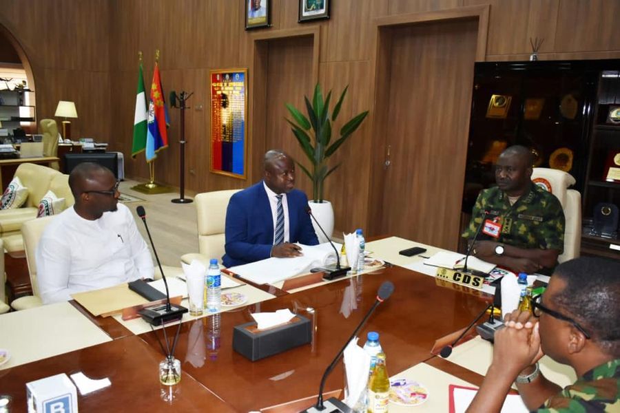 Dr. Ken Giami at Defence Headquarters, Abuja